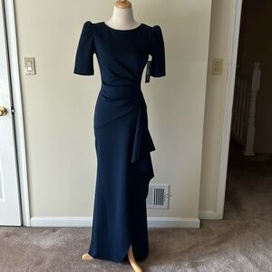 Xscape Navy Blue Gown Size 4
